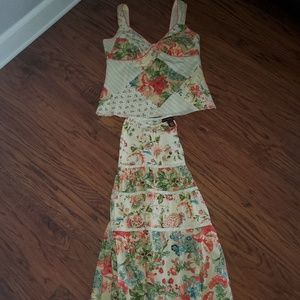 Midi skirt and top from Bandolino